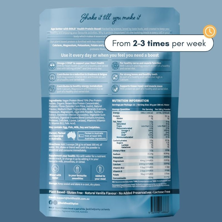 Health Protein Boost | Low‑Sugar Plant Protein for Over 50s