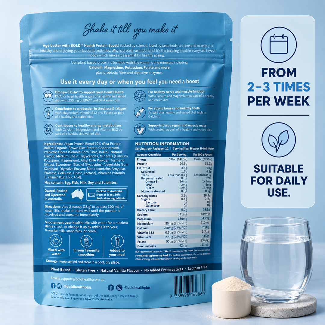 Health Protein Boost | Low‑Sugar Plant Protein for Over 50s