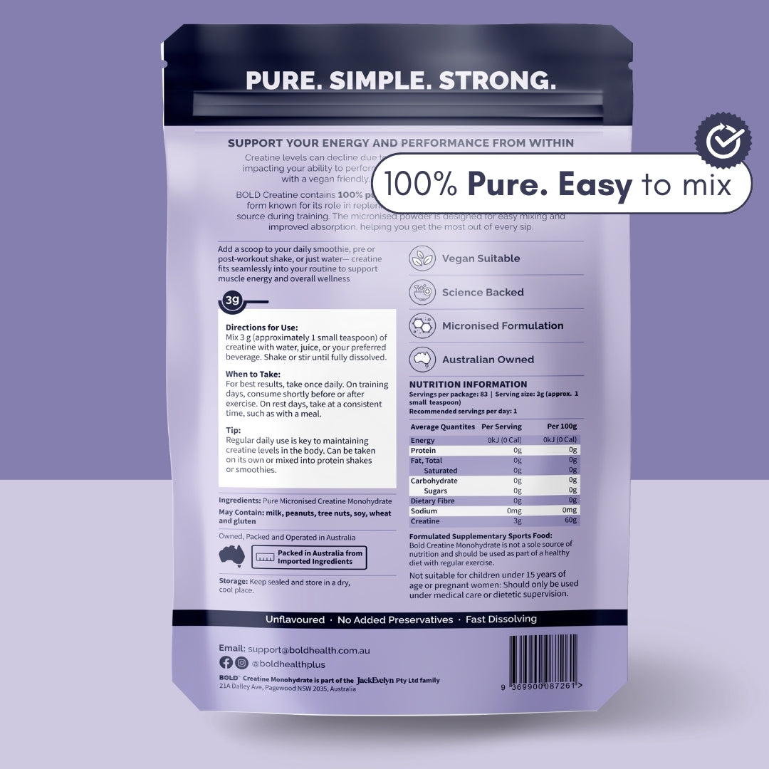 Bold Creatine | 100% Pure Micronised Creatine Monohydrate